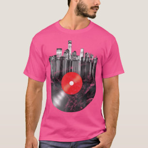 New Yorker Stadtsilhouette Vinyl-Schallplatte Nyc T-Shirt