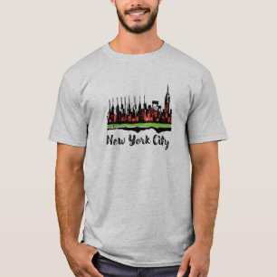 New Yorker T - Shirt zeichne/illustriert