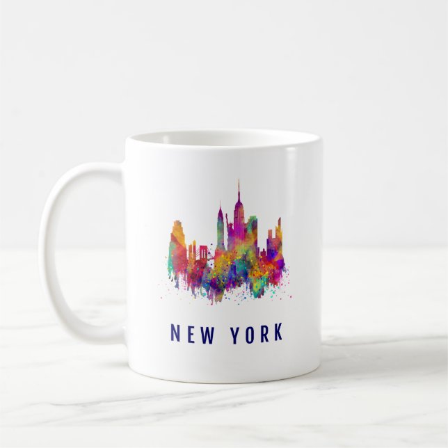 New Yorker Tasse| Nyc Skyline Print Coffee Cup Kaffeetasse (Links)