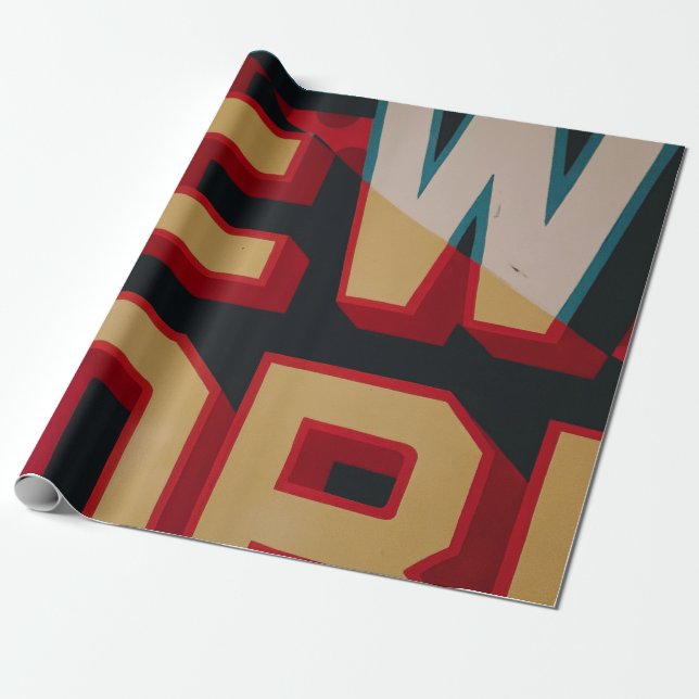 New Yorker Text Geschenkpapier (Ungerollt)