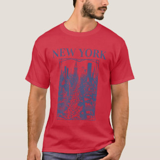 New Yorker Vintage-Mädchen T-Shirt