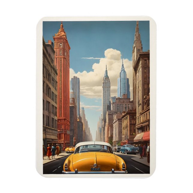 New Yorker Vintage-Poster Magnet (Vertikal)