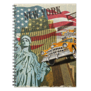 New Yorker Vintage-Poster. Notizblock