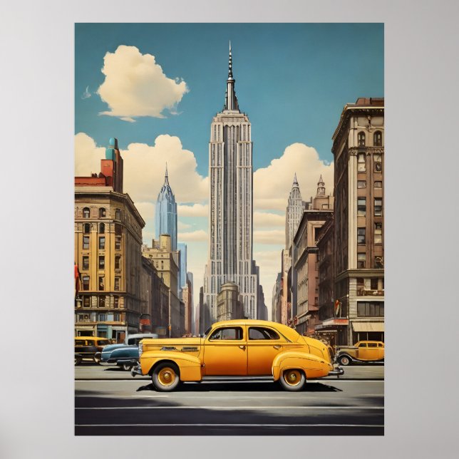 New Yorker Vintage-Poster Poster (Vorne)