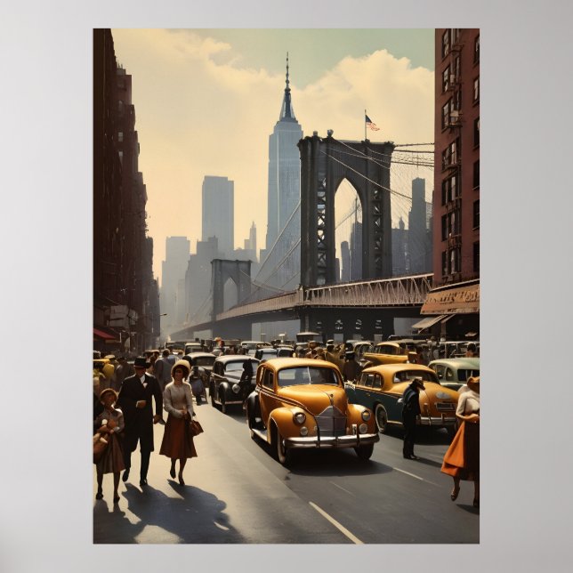 New Yorker Vintage-Poster Poster (Vorne)