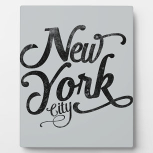 New Yorker Vintage-Typografie Fotoplatte