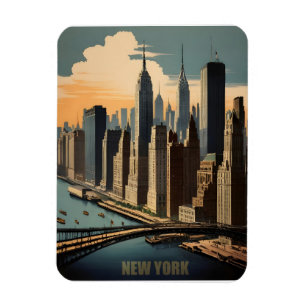 New Yorker Vintageplakat Magnet