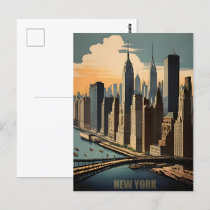 New Yorker Vintageplakat Postkarte