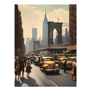 New Yorker Vintageposter Fotodruck