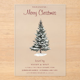 New Yorker Weihnachten: Trendy Winter Modern Party Acryleinladungen