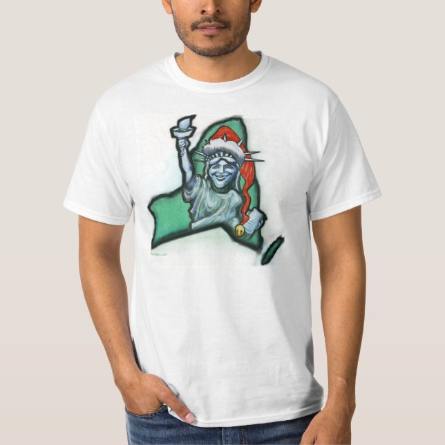 New Yorker Weihnachts-T-Shirt T-Shirt (Vorderseite)