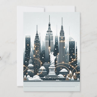 New Yorker Weihnachtseleganz - Anpassbare Weihnach Feiertagskarte