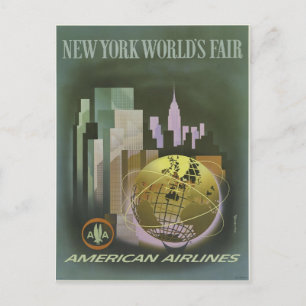New Yorker Weltausstellung Vintage-Postkarte Postkarte
