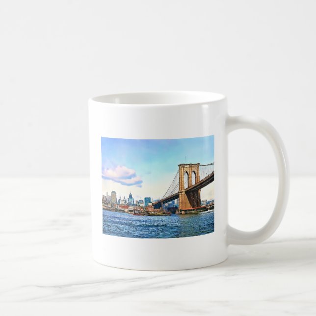 New Yorker Widerlager der Brooklyn Bridge Kaffeetasse (Rechts)