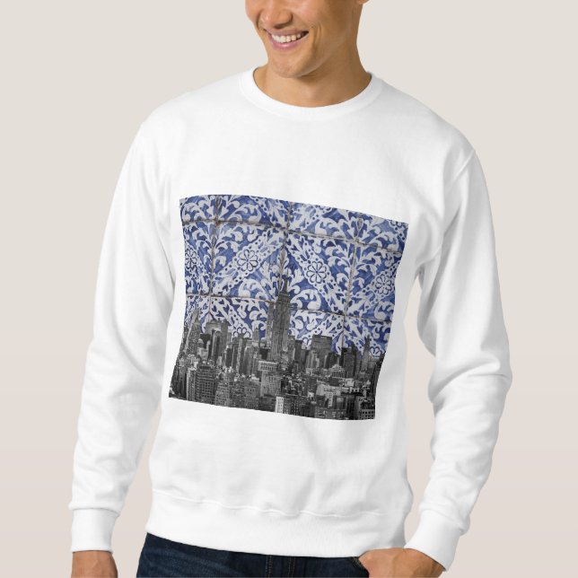 New Yorker Wolkenkratzer treffen auf portugiesisch Sweatshirt (Vorderseite)
