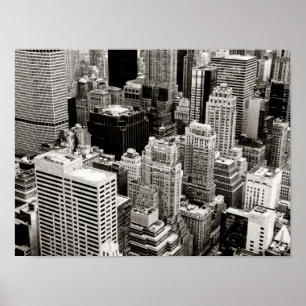 New Yorker Wolkenkratzer von oben Poster