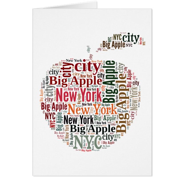 New Yorker Wörterwolke (Vorne)