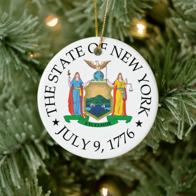New Yorker Zeichen Keramik Ornament (Baum)