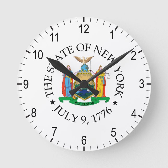 New Yorker Zeichen Runde Wanduhr (Vorderseite)