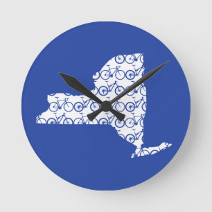 New- Yorkfahrrad Runde Wanduhr