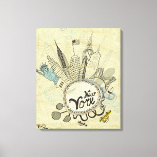 New- Yorkgekritzel-Plakat Leinwanddruck