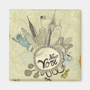 New- Yorkgekritzel-Plakat Magnet
