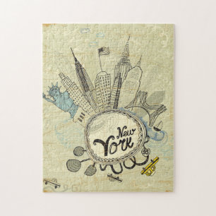 New- Yorkgekritzel-Plakat Puzzle