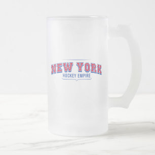 New- Yorkhockey-Reich 16-Unze-mattierte GlasTasse Mattglas Bierglas