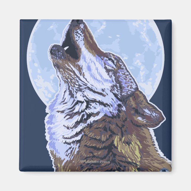 New YorkHowling Wolf Magnet (Vorne)