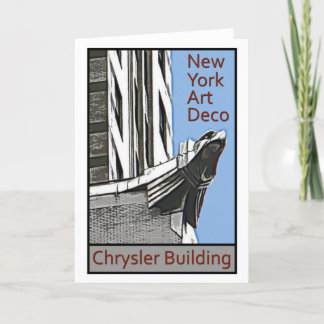 New- Yorkkunst-Deko - Chrysler-Gebäude-Adler Karte