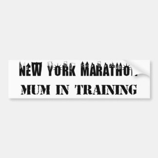 New- Yorkmarathon-Mama im Trainings-Autoaufkleber Autoaufkleber