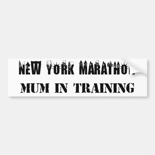 New- Yorkmarathon-Mama im Trainings-Autoaufkleber Autoaufkleber (Vorne)