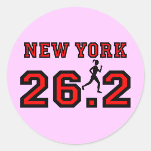 New- Yorkmarathon Runder Aufkleber