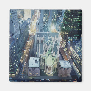 "New Yorknightlights-" Aquarell-Kunst Magnet