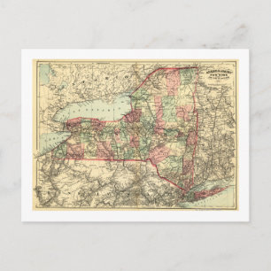 New YorkPanoramic MapNew York Postkarte