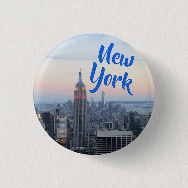 New- Yorkreich-Staats-Gebäude-Knopf Button (Vorderseite)