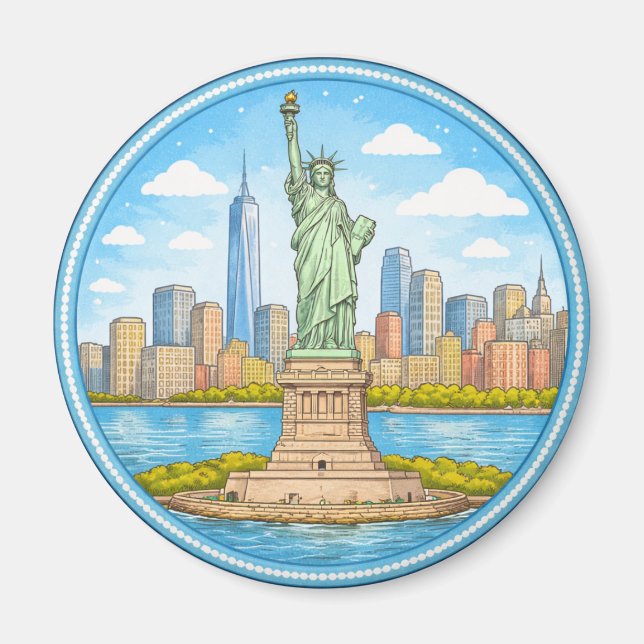 New Yorks Freiheitsstatue Magnet (Vorne)