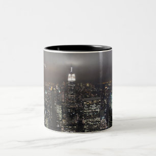 New- Yorkschalecityscape-New- YorknachtTasse Zweifarbige Tasse