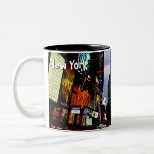 New- Yorkschalen-Times- Squarenew- yorknachtTasse Zweifarbige Tasse
