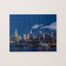 New- YorkSkyline am Nachtpuzzlespiel
