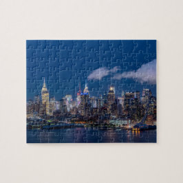 New- YorkSkyline am Nachtpuzzlespiel Puzzle
