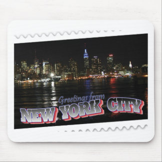 New YorkSkyline in Nachtreich-Staat Mousepad