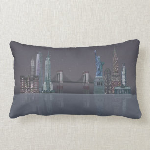 New- YorkSkyline-Nachtreflexionen Lendenkissen