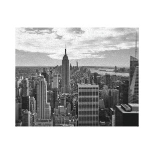 New Yorkskyline-Schwarzweiss-Bild-Leinwand Leinwanddruck