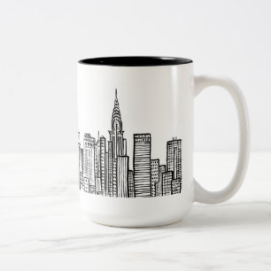 New Yorkskyline-Tasse Zweifarbige Tasse