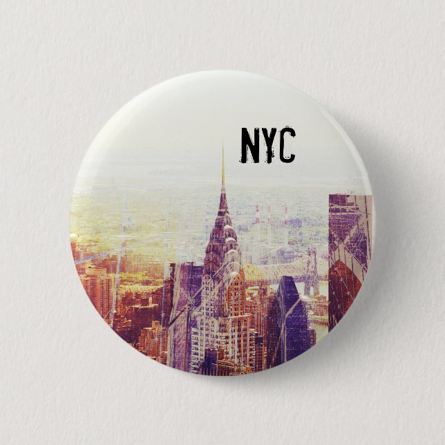New- YorkSkylineknopf Button (Vorderseite)