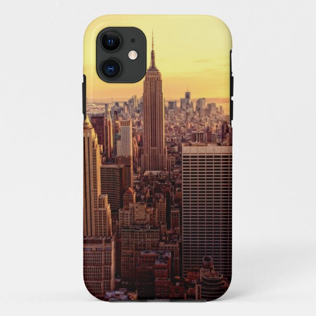 New Yorkskylinestadt mit Reich-Staat Case-Mate iPhone Hülle (Rückseite)