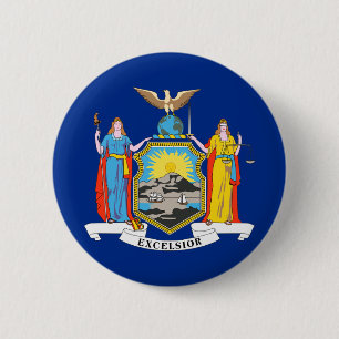 New- YorkStaats-Flagge Button