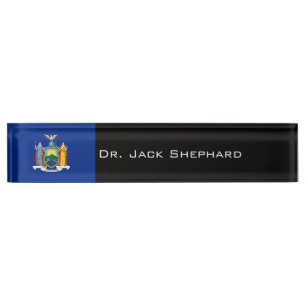 New- YorkStaats-Flagge Namensplakette