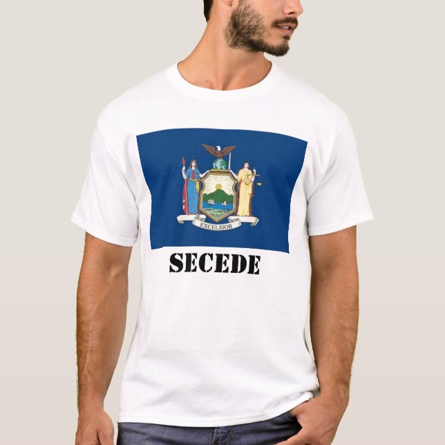 New- YorkStaatsflagge, SECEDE T-Shirt (Vorderseite)
